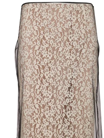 Fendi Black Lace Skirt