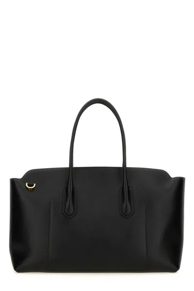 Tom Ford Leather Shopping Bag With Top Handles And Gold-tone Hardware