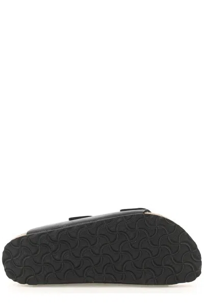 Birkenstock Black Leather Arizona Bs Slippers