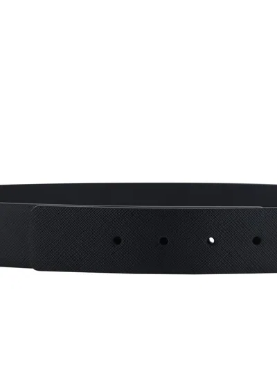 Prada Black Leather Belt