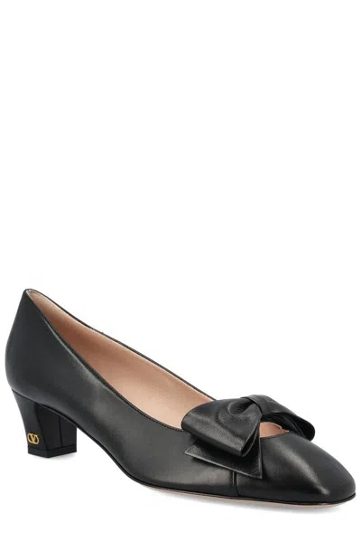 Valentino Bowow 45 Laminated Leather Pumps