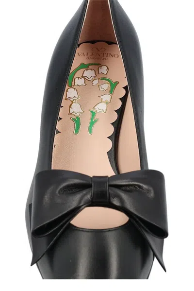 Valentino Bowow 45 Laminated Leather Pumps