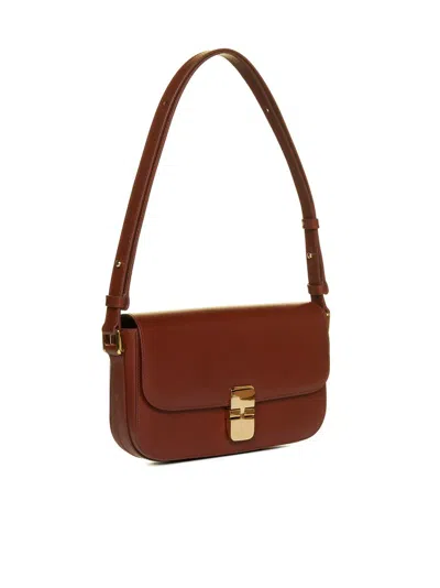 Apc Black Leather Grace Shoulder Bag