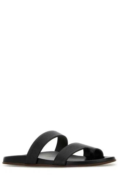 The Row Hugh Nappa Leather Sandals