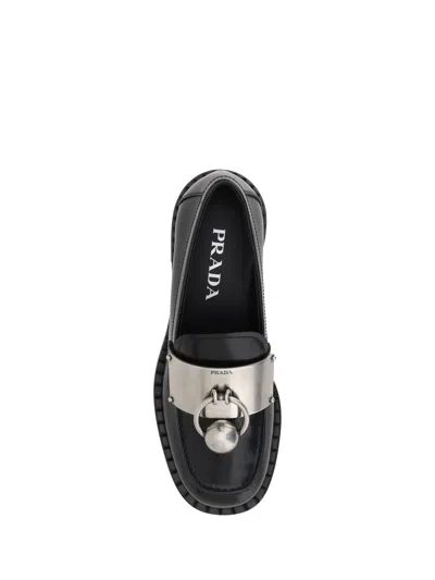 Prada Brushed Leather Loafers