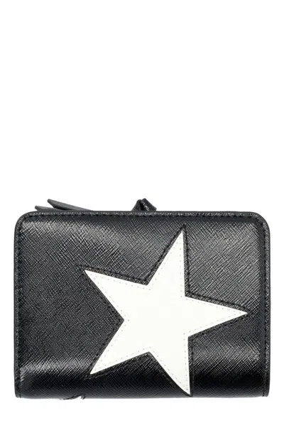 Marc Jacobs Black Leather Mini Compact Wallet
