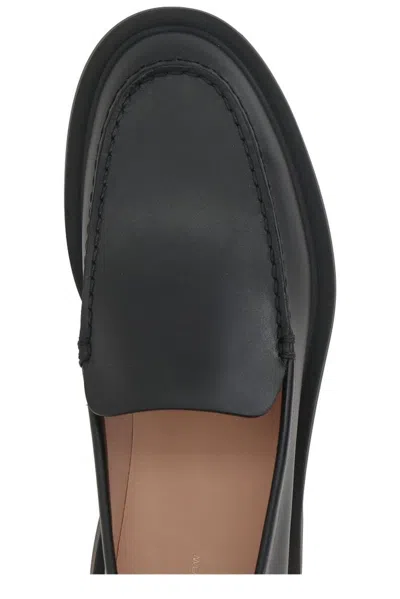 The Row Mocassini Nic In Pelle Nera  Donna