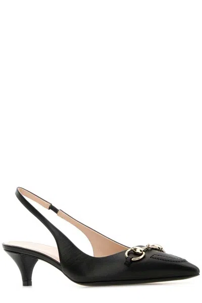 Gucci Black Leather Pumps