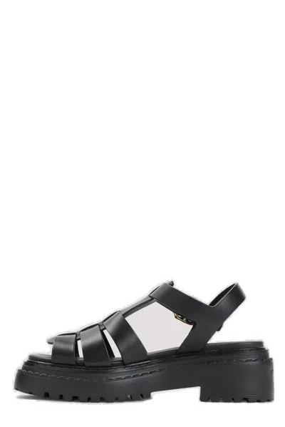 Prada Leather Cage Sandals