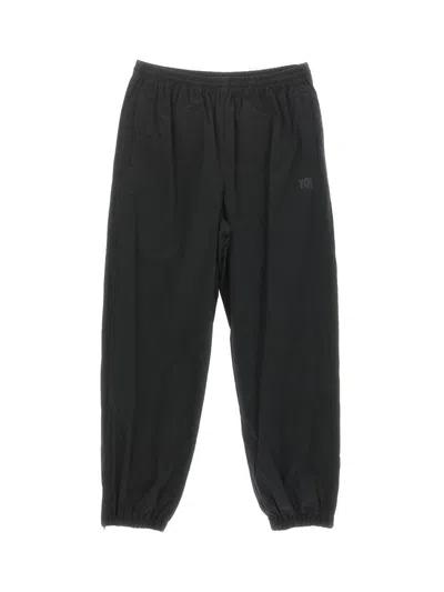 Alexander Wang T Black Polyester Blend Joggers In Black