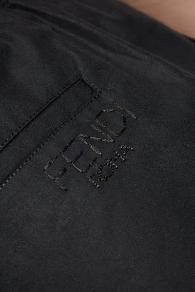 Fendi Black Cotton Bermuda Shorts Men In Black