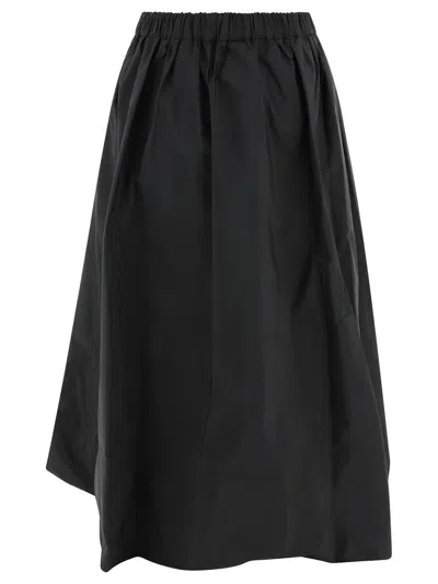 S Max Mara Black Poplin Lirica Skirt In Black