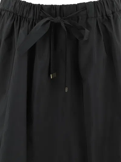 S Max Mara Black Poplin Lirica Skirt In Black