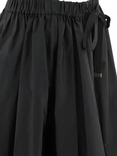 S Max Mara Black Poplin Lirica Skirt In Black