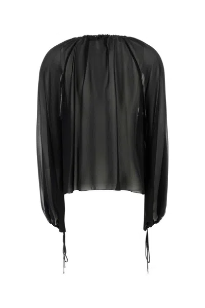 Blumarine Black Silk Georgette Blouse