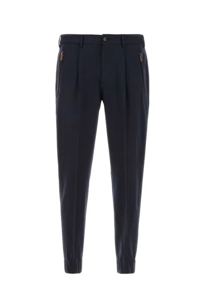 Pt Torino Stretch-design Tapered Trousers In Black