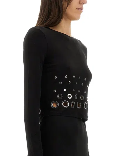 Rabanne Crop Top With Eyelets