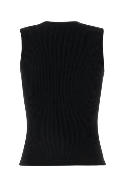 Agolde Black Stretch Lyocell Blend Binx Tank Top In Black