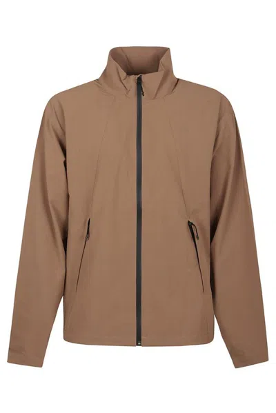 The North Face Black Stretch Nylon Windbreaker In Brown