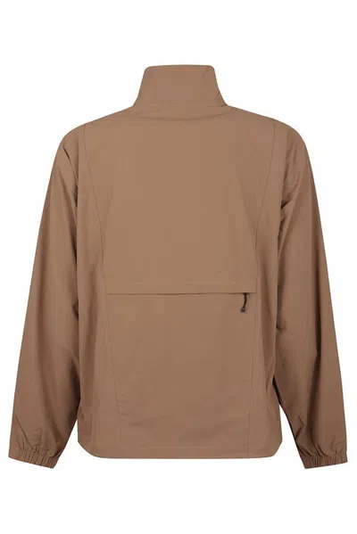 The North Face Black Stretch Nylon Windbreaker In Brown