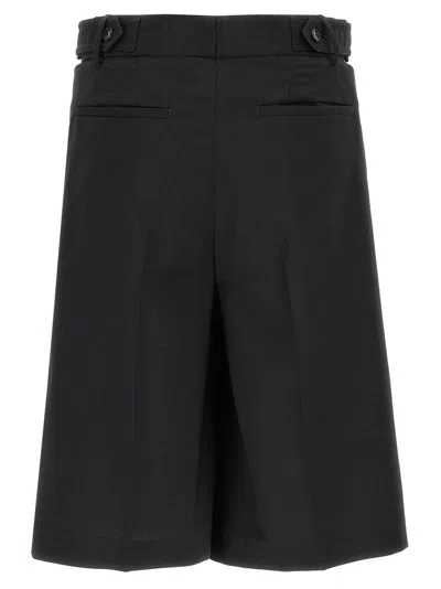Pt Torino Midnight Blue Stretch Polyester Blend Bermuda Shorts