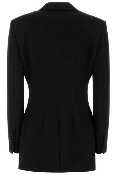 Dolce & Gabbana Black Stretch Wool Blend Blazer