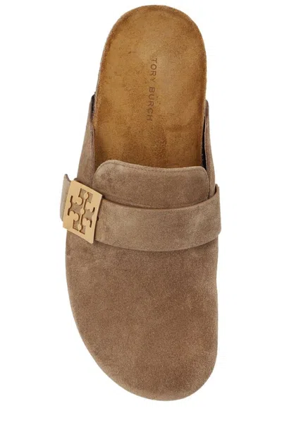 Tory Burch Black Suede Mellow Slippers