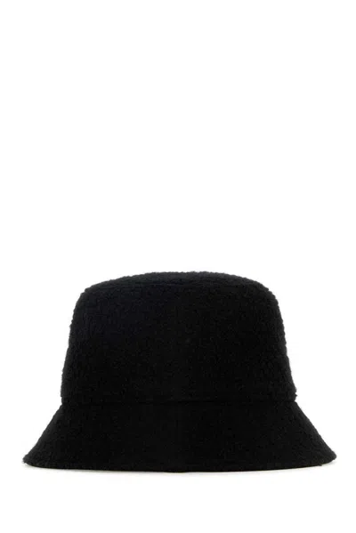 Helen Kaminski Black Teddy Fabric Mackenzie Bucket Hat