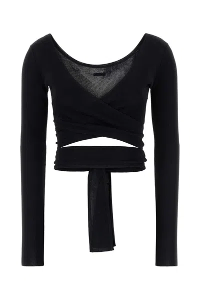 Ferragamo Black Viscose Cardigan