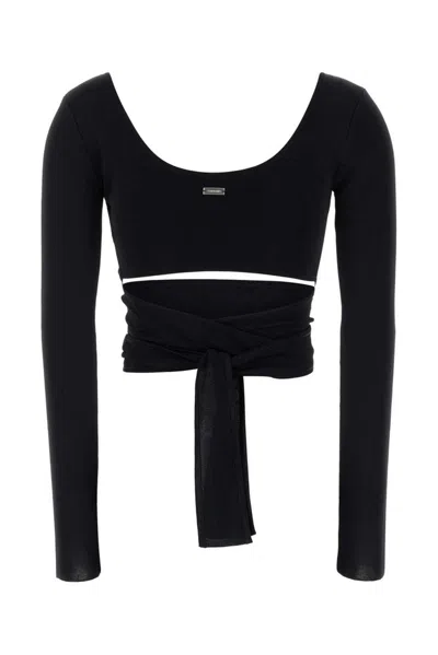 Ferragamo Black Viscose Cardigan