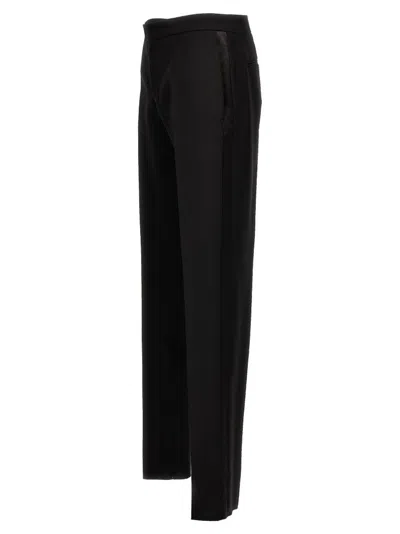 Versace Pantalone In Misto Lana Nera Uomo