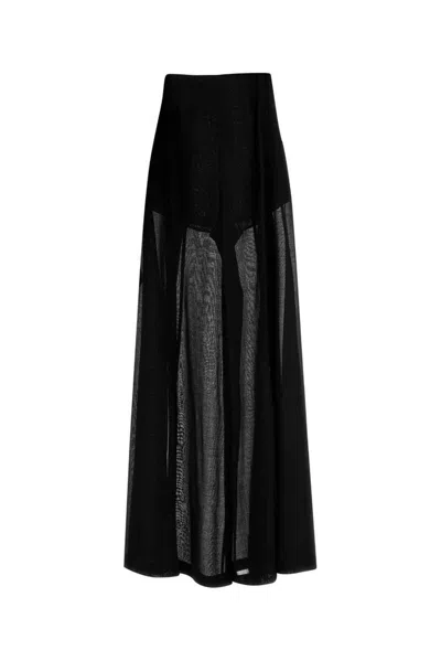 Philosophy Black Wool Blend Wide-leg Pant