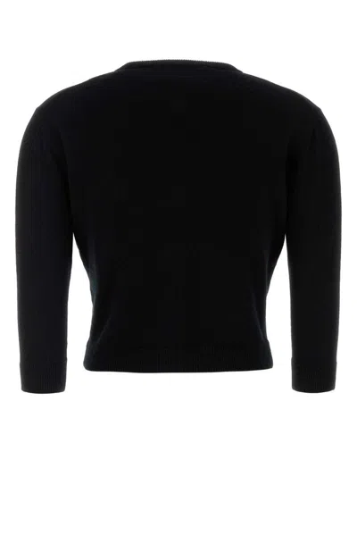 Valentino Garavani Women Black Wool Cardigan