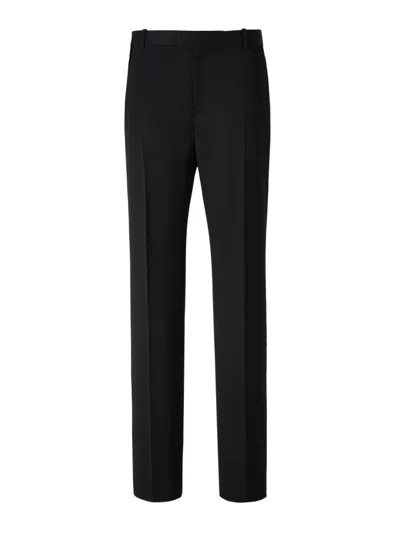 Bottega Veneta Straight Wool Casual Pants In Black