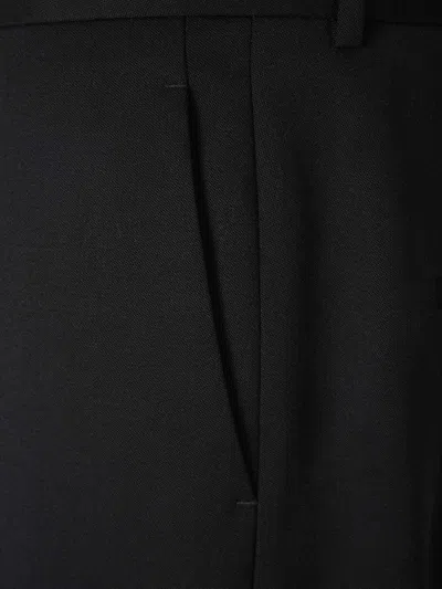 Bottega Veneta Straight Wool Casual Pants In Black