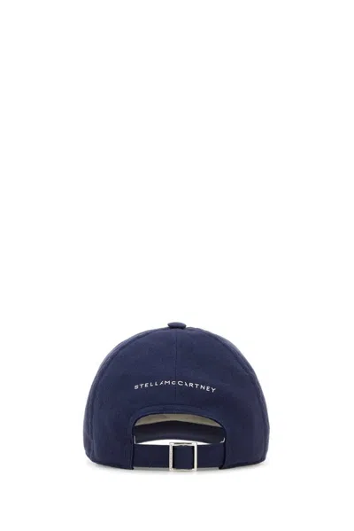 Stella Mccartney Cotton Baseball Cap With Curved Brim And Embroidered Text