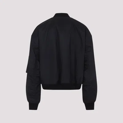 Balenciaga Black Polyamide Large Fit Bomber Jacket In Black