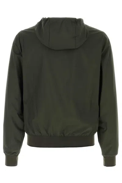 Moorer Bottle Green Polyester Denny Reversibile Jacket