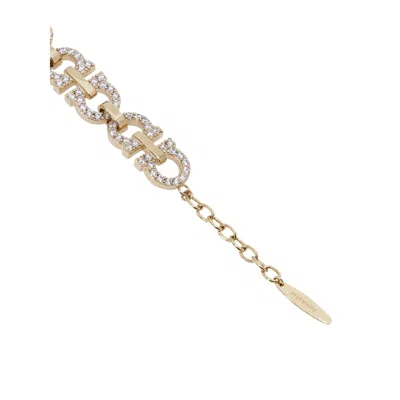 Ferragamo Crystal Chain Link Bracelet