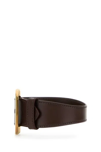 Miu Miu Women Brown Leather Bracelet In Brown
