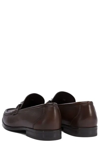 Ferragamo Brown Leather Grandioso Loafers