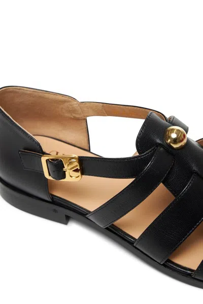 Valentino Studshield Fisherman Sandals In Calf Leather