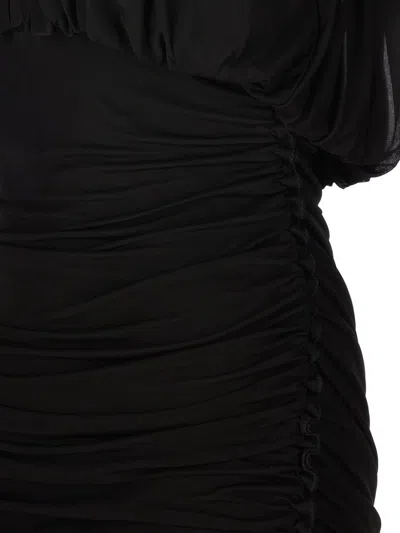 Saint Laurent Cupro Mini Dress In Black