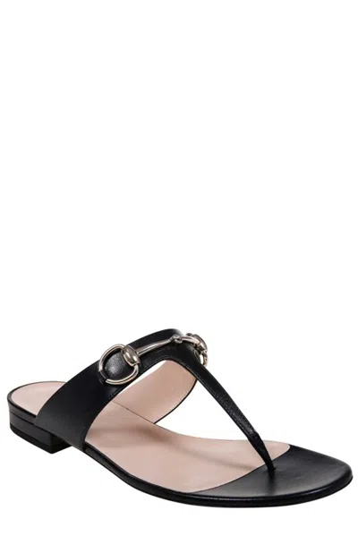 Gucci Women's Flip-flops With Leather Clamp Sandal