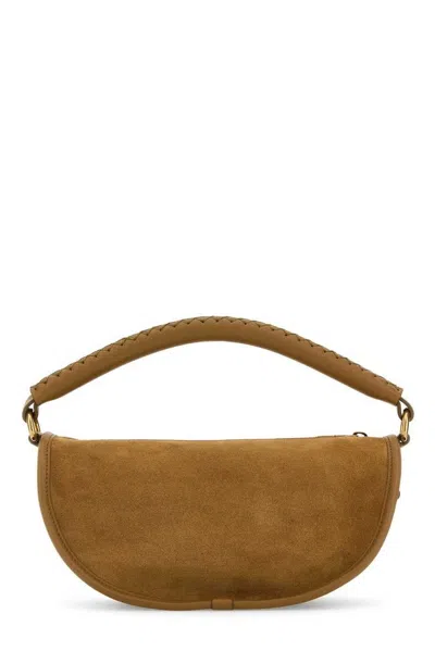 Burberry Camel Suede Hebden Handbag