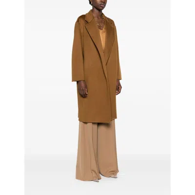 Max Mara Belted Waist Camel Coat With Detachable Belt