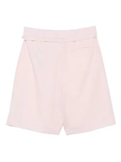Hugo Boss Belted Shorts In Pink