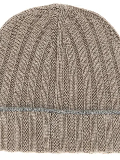 Brunello Cucinelli Cashmere Turn-up Beanie In Brown