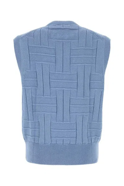 Kenzo Cotton Vest With Ribbed Hem And Textured Pattern