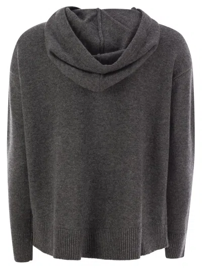 's Max Mara Charcoal Wool Blend Gorizia Sweatshirt